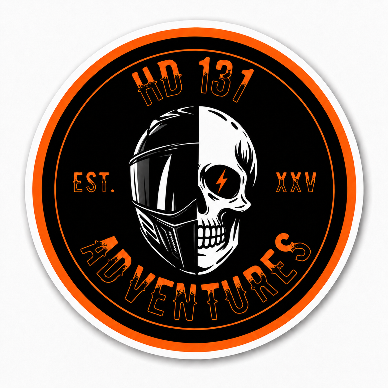 OG HD131ADVENTURES HELMET/SKULL STICKER
